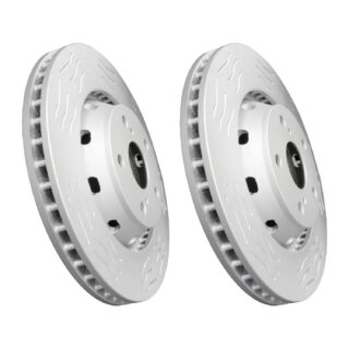 Front High Carbon Slotted Coated Heavy Duty Performance Rotor Set of 2