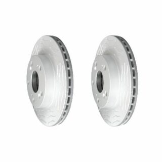 Front High Carbon Slotted Coated Heavy Duty Performance Rotor Set of 2