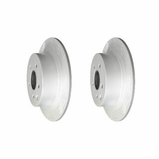 Rear High Carbon Slotted Coated Heavy Duty Performance Rotor Set of 2