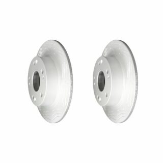 Rear High Carbon Slotted Coated Heavy Duty Performance Rotor Set of 2