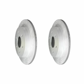 Rear High Carbon Slotted Coated Heavy Duty Performance Rotor Set of 2