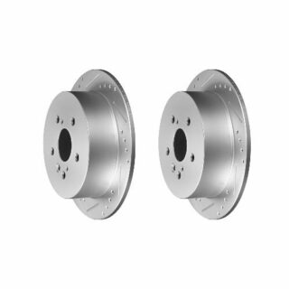 Rear Cross Drilled Slotted Coated Performance Brake Rotor Set of 2