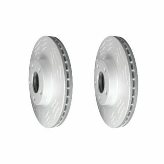 Front High Carbon Slotted Coated Heavy Duty Performance Rotor Set of 2