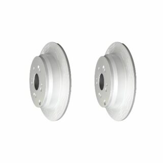 Rear High Carbon Slotted Coated Heavy Duty Performance Rotor Set of 2