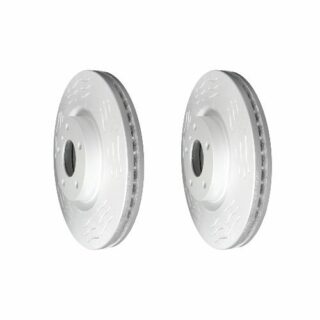 Front High Carbon Slotted Coated Heavy Duty Performance Rotor Set of 2