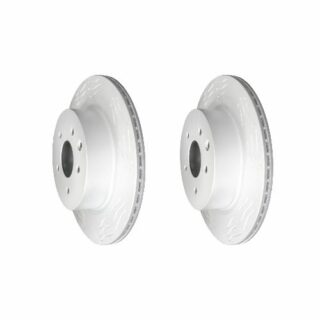 Rear High Carbon Slotted Coated Heavy Duty Performance Rotor Set of 2