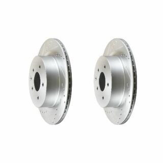 Rear Cross Drilled Slotted Coated Performance Brake Rotor Set of 2