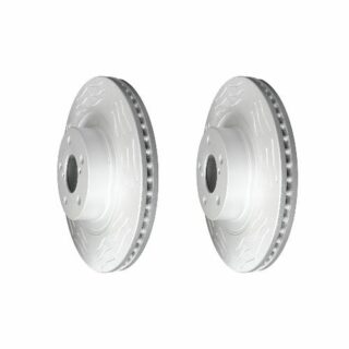 Front High Carbon Slotted Coated Heavy Duty Performance Rotor Set of 2