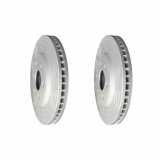 Front High Carbon Slotted Coated Heavy Duty Performance Rotor Set of 2