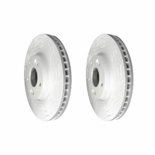 Front High Carbon Slotted Coated Heavy Duty Performance Rotor Set of 2