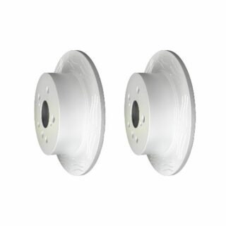 Rear High Carbon Slotted Coated Heavy Duty Performance Rotor Set of 2
