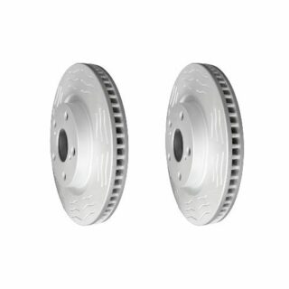 Front High Carbon Slotted Coated Heavy Duty Performance Rotor Set of 2