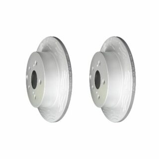 Rear High Carbon Slotted Coated Heavy Duty Performance Rotor Set of 2