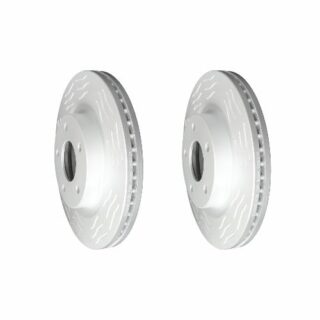 Front High Carbon Slotted Coated Heavy Duty Performance Rotor Set of 2