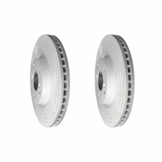 Front High Carbon Slotted Coated Heavy Duty Performance Rotor Set of 2