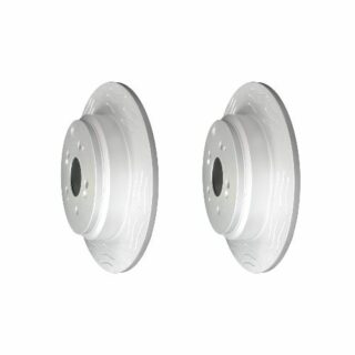 Rear High Carbon Slotted Coated Heavy Duty Performance Rotor Set of 2