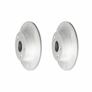 Rear High Carbon Slotted Coated Heavy Duty Performance Rotor Set of 2