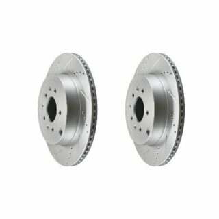 Rear Cross Drilled Slotted Coated Performance Brake Rotor Set of 2