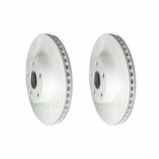 Front High Carbon Slotted Coated Heavy Duty Performance Rotor Set of 2