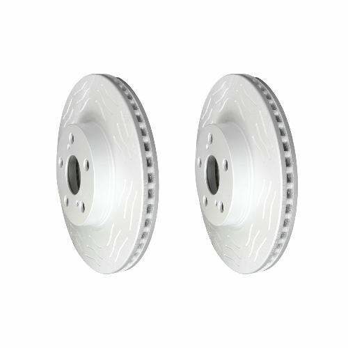 Front High Carbon Slotted Coated Heavy Duty Performance Rotor Set of 2