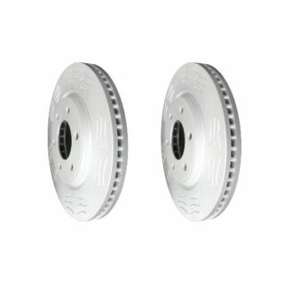 Front High Carbon Slotted Coated Heavy Duty Performance Rotor Set of 2