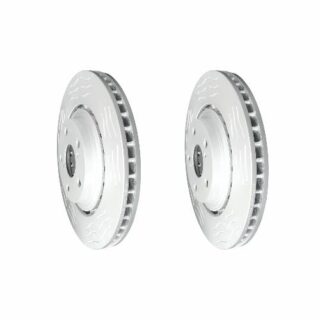 Front High Carbon Slotted Coated Heavy Duty Performance Rotor Set of 2