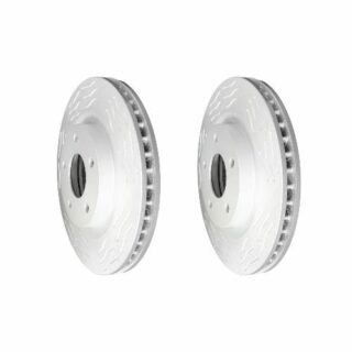 Front High Carbon Slotted Coated Heavy Duty Performance Rotor Set of 2