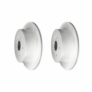 Rear High Carbon Slotted Coated Heavy Duty Performance Rotor Set of 2