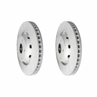 Front High Carbon Slotted Coated Heavy Duty Performance Rotor Set of 2