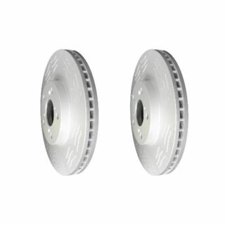 Front High Carbon Slotted Coated Heavy Duty Performance Rotor Set of 2
