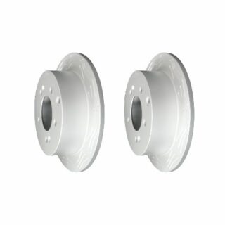 Rear High Carbon Slotted Coated Heavy Duty Performance Rotor Set of 2