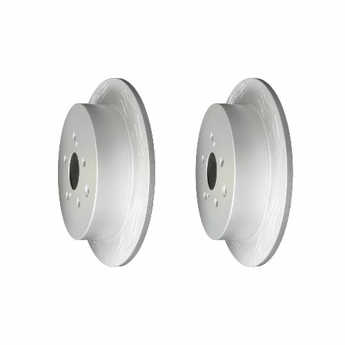 Rear High Carbon Slotted Coated Heavy Duty Performance Rotor Set of 2