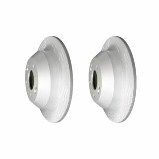 Rear High Carbon Slotted Coated Heavy Duty Performance Rotor Set of 2