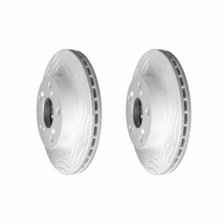 Front High Carbon Slotted Coated Heavy Duty Performance Rotor Set of 2