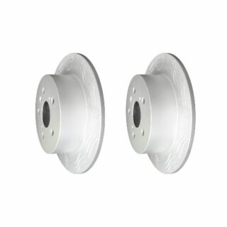 Rear High Carbon Slotted Coated Heavy Duty Performance Rotor Set of 2