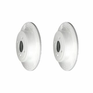Rear High Carbon Slotted Coated Heavy Duty Performance Rotor Set of 2