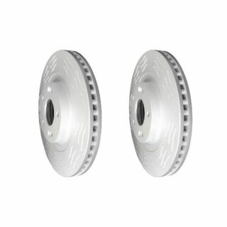Front High Carbon Slotted Coated Heavy Duty Performance Rotor Set of 2
