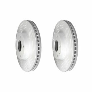 Front High Carbon Slotted Coated Heavy Duty Performance Rotor Set of 2
