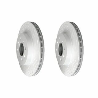Front High Carbon Slotted Coated Heavy Duty Performance Rotor Set of 2