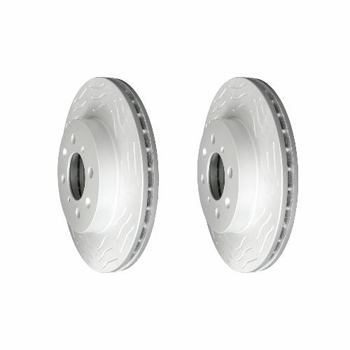 Front High Carbon Slotted Coated Heavy Duty Performance Rotor Set of 2