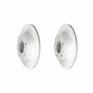 Rear High Carbon Slotted Coated Heavy Duty Performance Rotor Set of 2