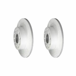 Rear High Carbon Slotted Coated Heavy Duty Performance Rotor Set of 2