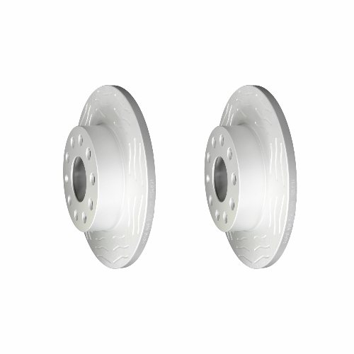 Rear High Carbon Slotted Coated Heavy Duty Performance Rotor Set of 2