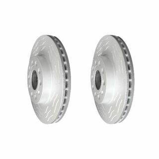 Front High Carbon Slotted Coated Heavy Duty Performance Rotor Set of 2
