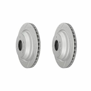 Rear Cross Drilled Slotted Coated Performance Brake Rotor Set of 2