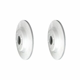 Rear High Carbon Slotted Coated Heavy Duty Performance Rotor Set of 2