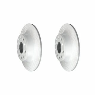 Rear High Carbon Slotted Coated Heavy Duty Performance Rotor Set of 2