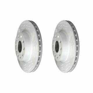 Front High Carbon Slotted Coated Heavy Duty Performance Rotor Set of 2