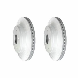 Front High Carbon Slotted Coated Heavy Duty Performance Rotor Set of 2