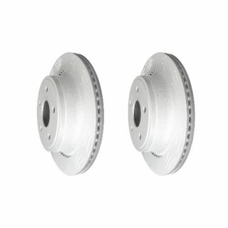 Rear High Carbon Slotted Coated Heavy Duty Performance Rotor Set of 2